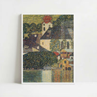 Church at Unterach on Lake Atter (1916) by Gustav Klimt – Art Print - Art print in white frame