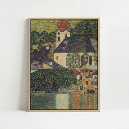 Framed Canvas - Framed canvas in oak color frame