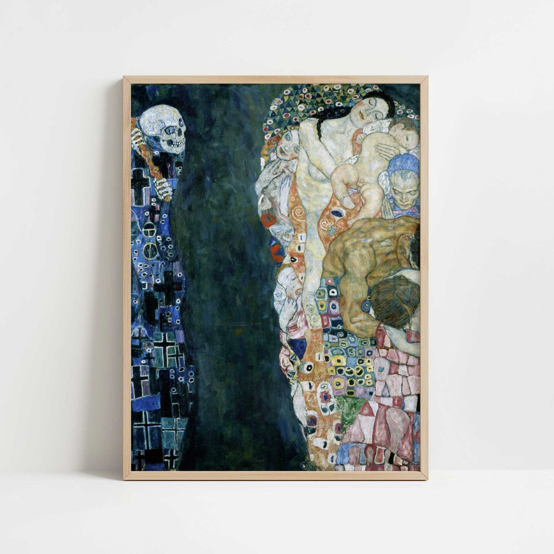Death & Life (1915) by Gustav Klimt – Art Print - Art print in oak frame