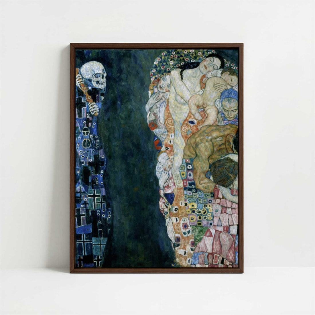 Framed Canvas - Framed canvas in dark wood color frame