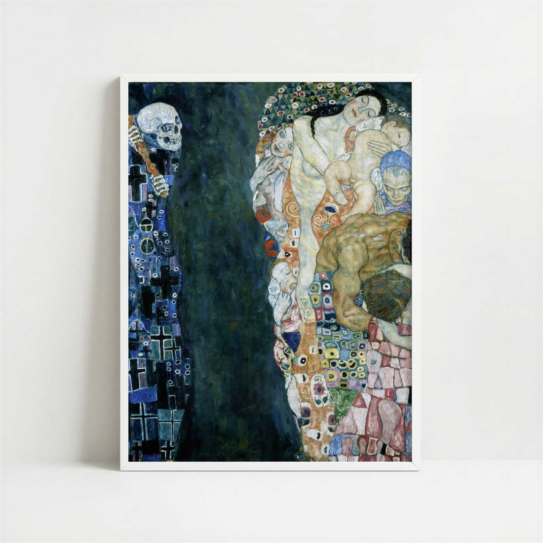 Death & Life (1915) by Gustav Klimt – Art Print - Art print in white frame