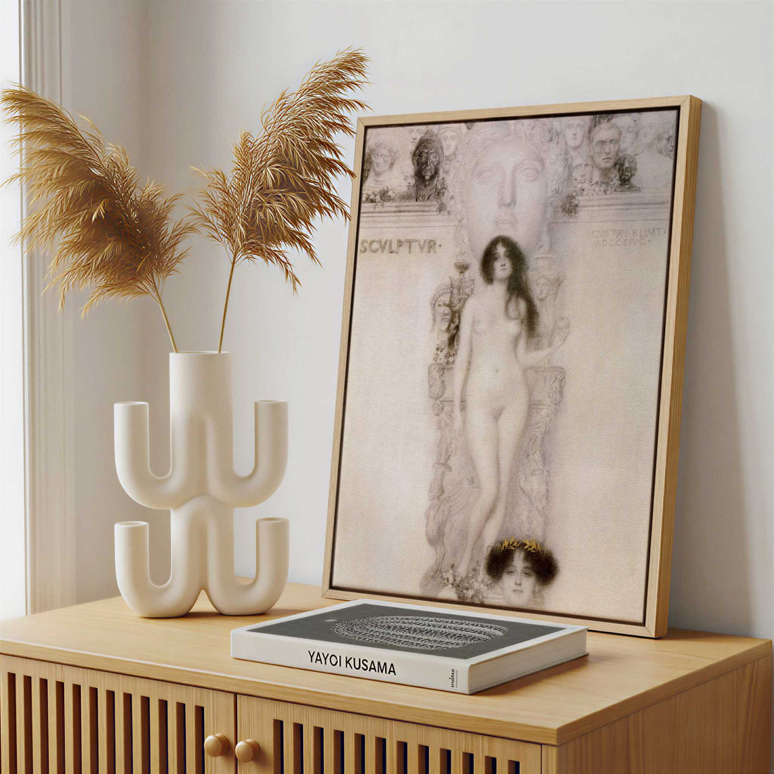 Framed Canvas - Framed canvas in a stylish interior setting