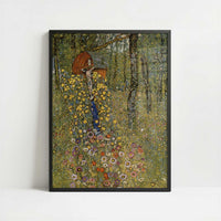 Farm Garden with Crucifix (1911–12) by Gustav Klimt – Art Print - Art print in black frame