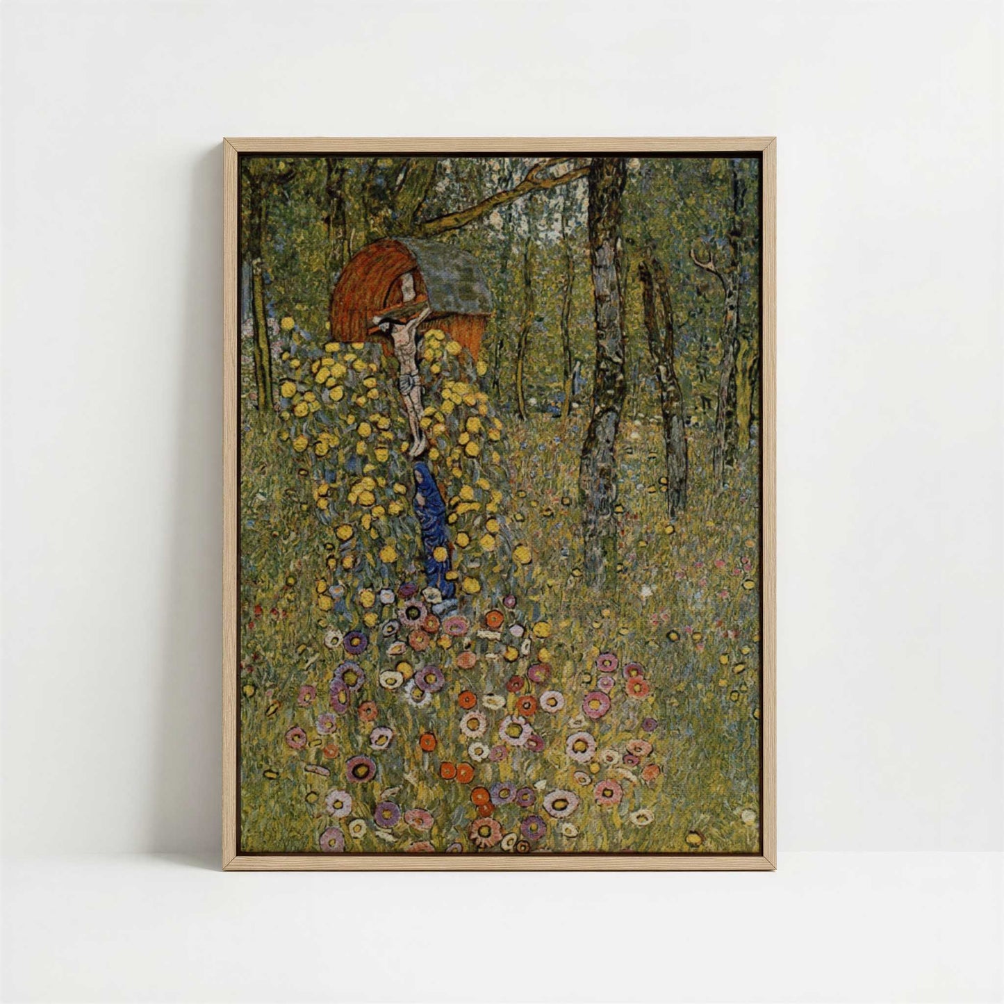 Framed Canvas - Framed canvas in oak color frame