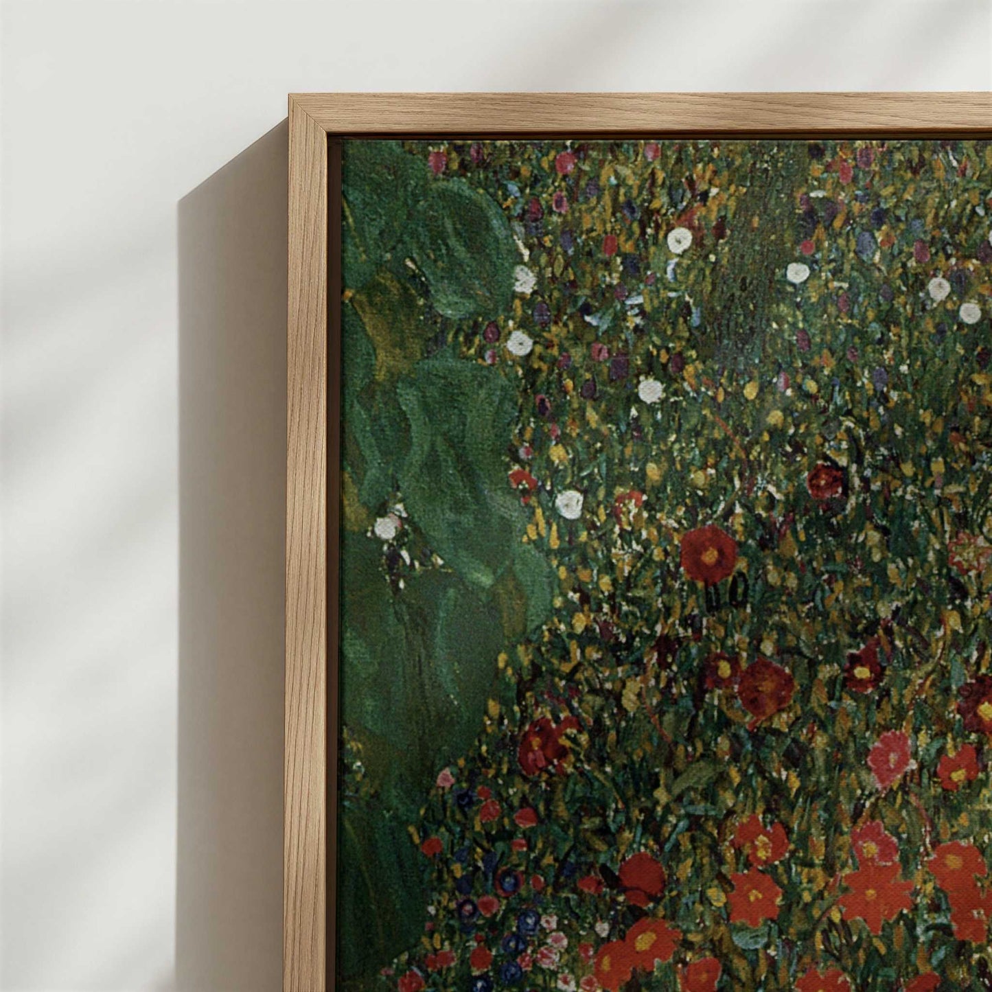 Framed Canvas - Close-up detail and texture of the framed canvas