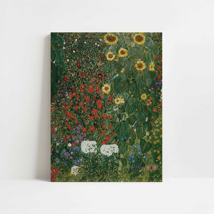 Farm Garden with Sunflowers (1905–6) by Gustav Klimt – Art Print - Unframed art print