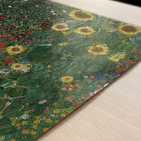 Farm Garden with Sunflowers (1905–6) by Gustav Klimt – Art Print - Close-up detail of the art print