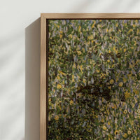 Framed Canvas - Close-up detail and texture of the framed canvas