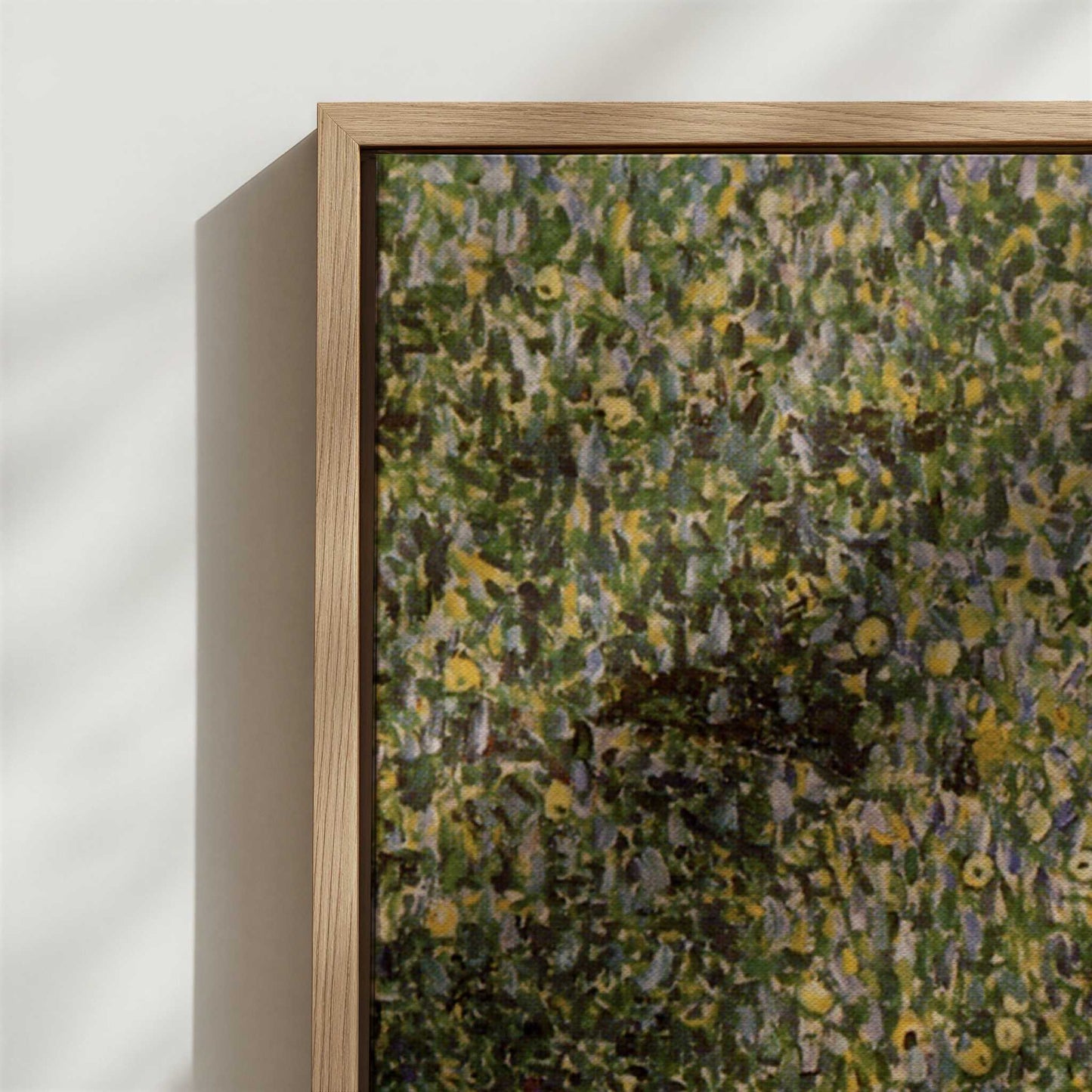 Framed Canvas - Close-up detail and texture of the framed canvas