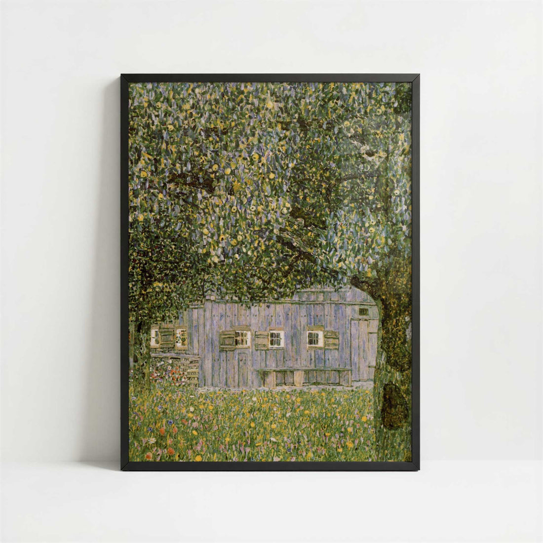 Farmhouse in Upper Austria (1911–12) by Gustav Klimt – Art Print - Art print in black frame