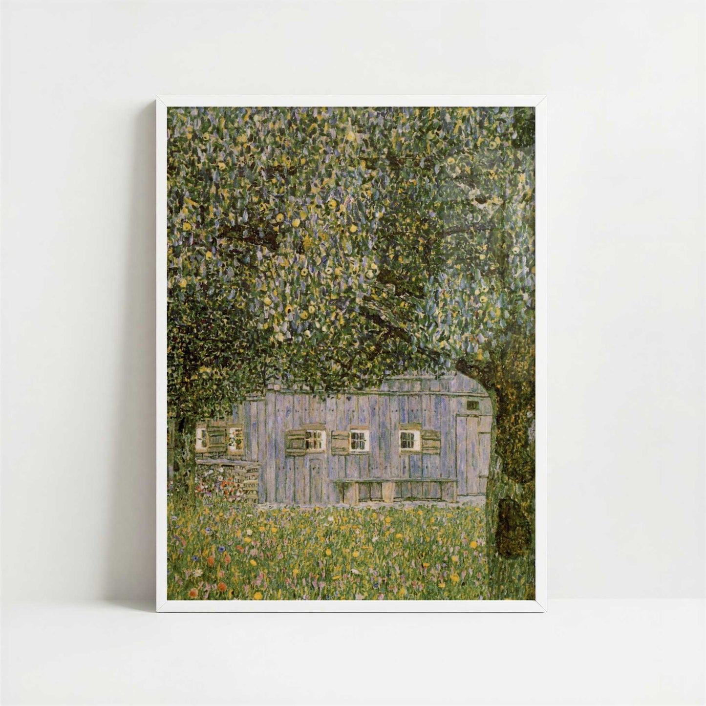 Farmhouse in Upper Austria (1911–12) by Gustav Klimt – Art Print - Art print in white frame