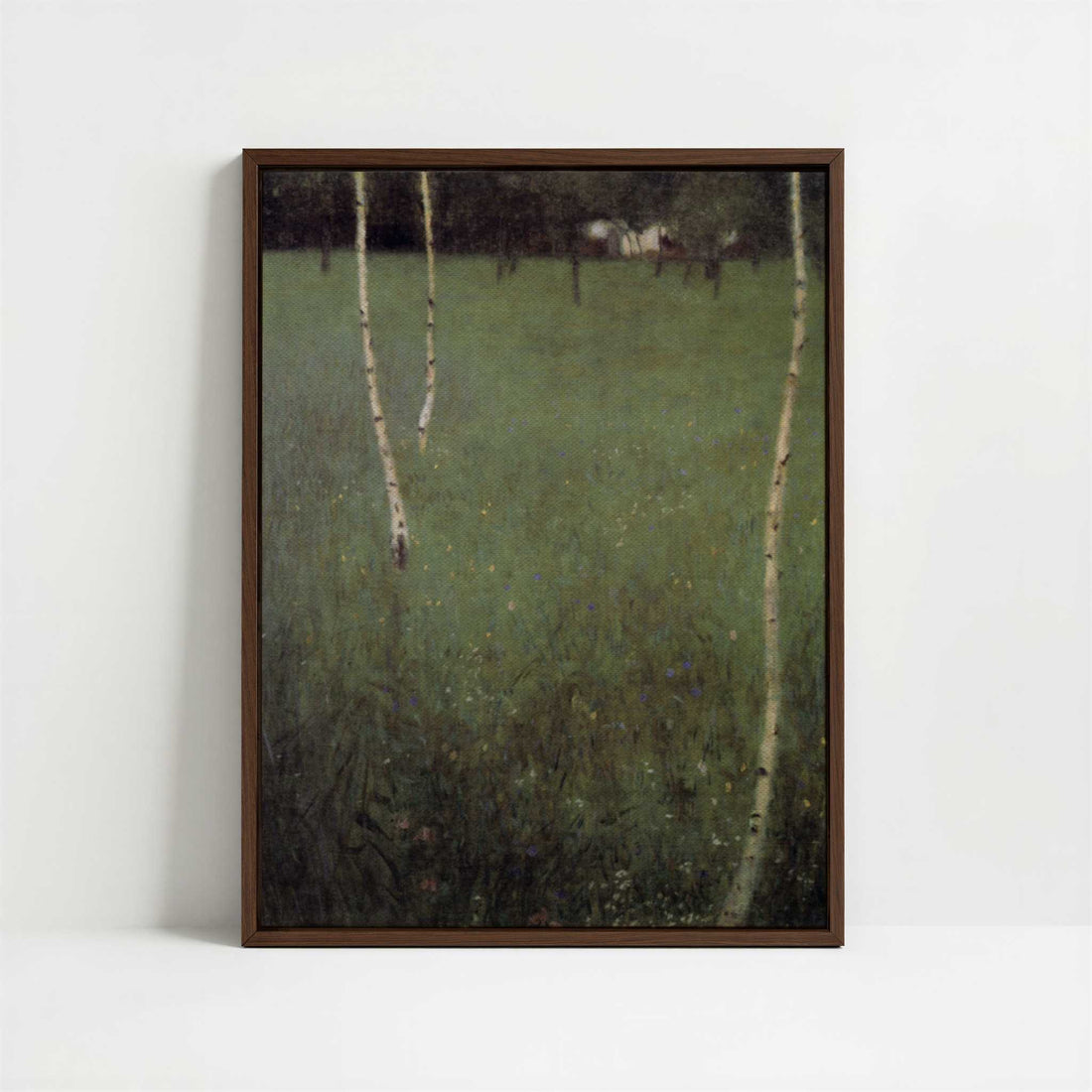 Framed Canvas - Framed canvas in dark wood color frame