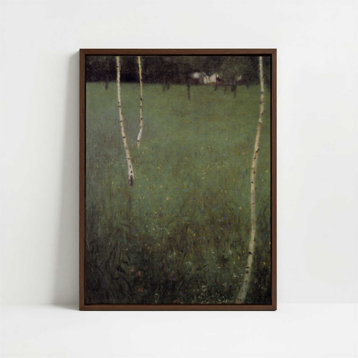 Framed Canvas - Framed canvas in dark wood color frame