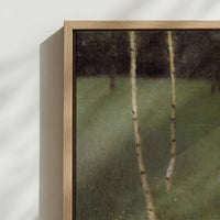 Framed Canvas - Close-up detail and texture of the framed canvas