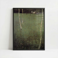 Farmhouse with Birch Trees (1900) by Gustav Klimt – Art Print - Art print in black frame