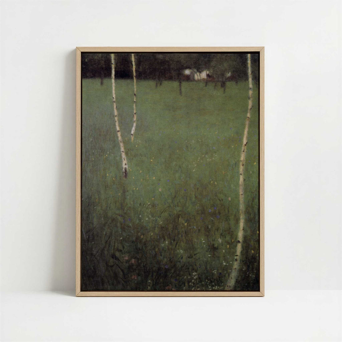 Framed Canvas - Framed canvas in oak color frame