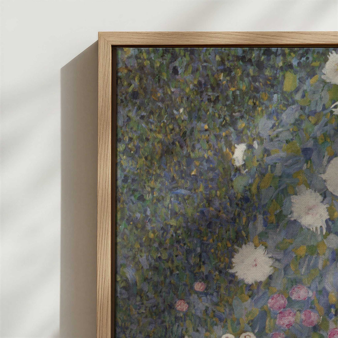 Framed Canvas - Close-up detail and texture of the framed canvas