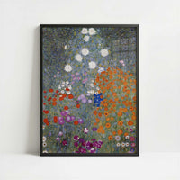 Flower Garden (1906-08) by Gustav Klimt – Art Print - Art print in black frame