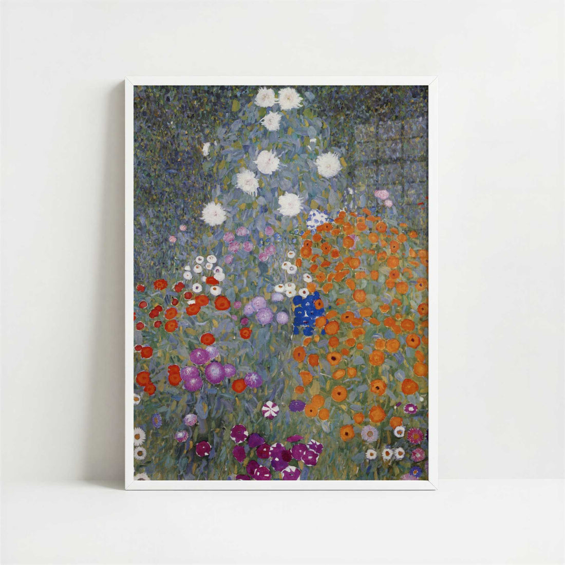 Flower Garden (1906-08) by Gustav Klimt – Art Print - Art print in white frame