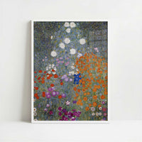 Flower Garden (1906-08) by Gustav Klimt – Art Print - Art print in white frame