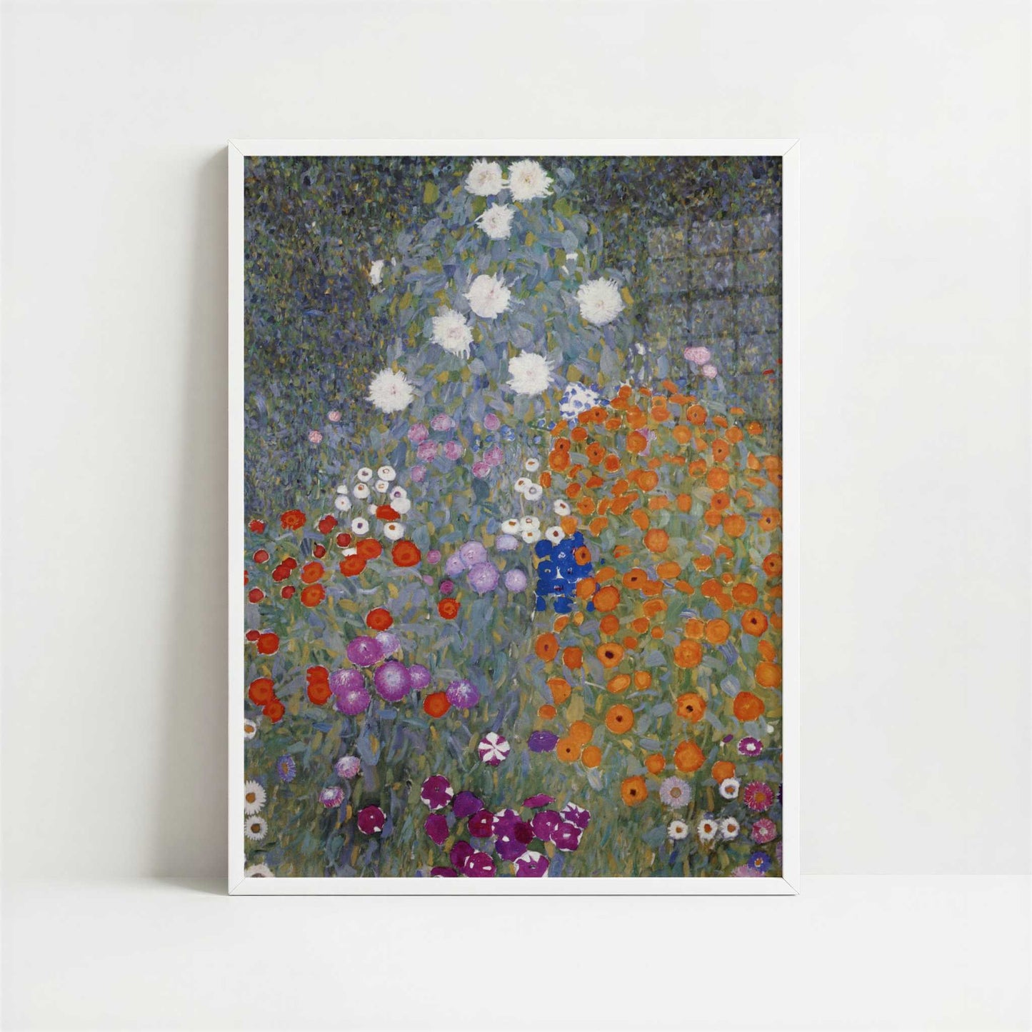 Flower Garden (1906-08) by Gustav Klimt – Art Print - Art print in white frame
