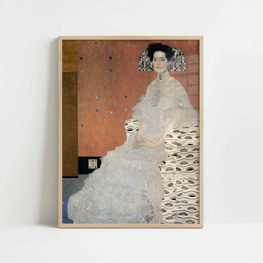 Fritza Riedler (1906) by Gustav Klimt – Art Print - Art print in oak frame