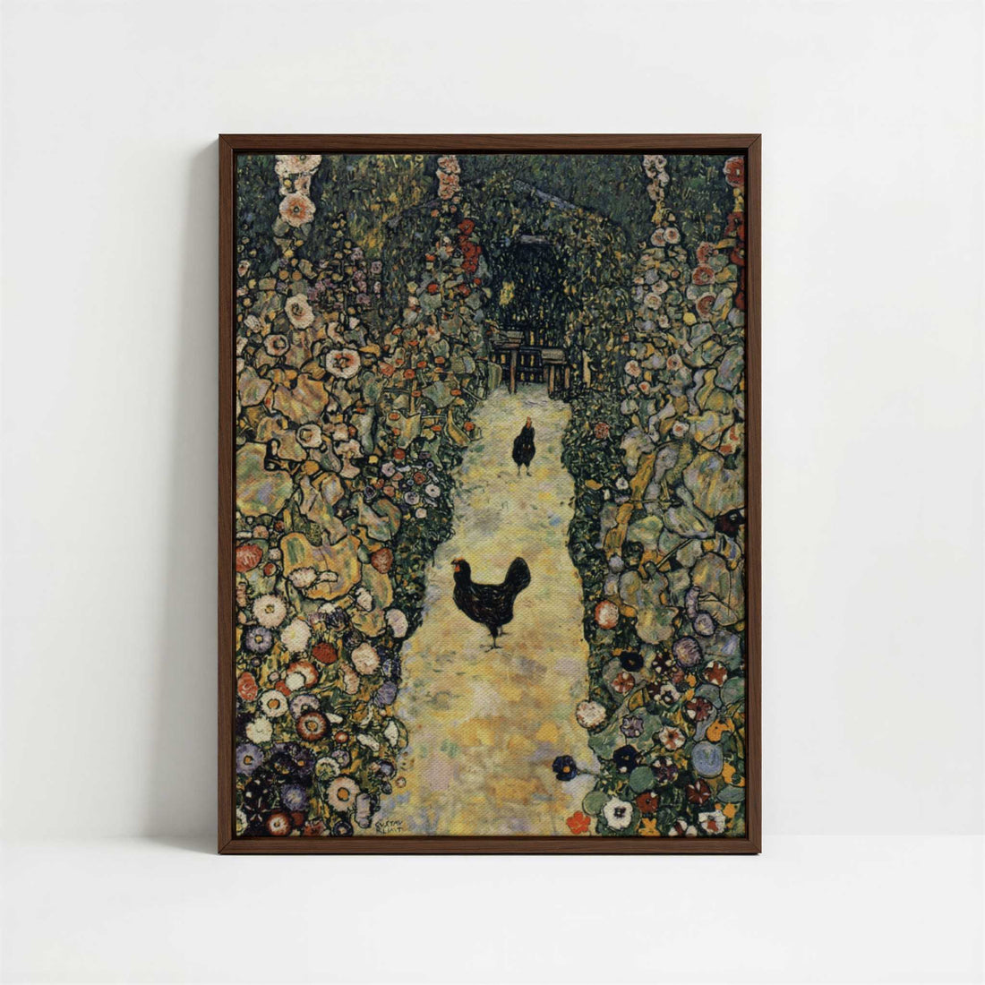 Framed Canvas - Framed canvas in dark wood color frame