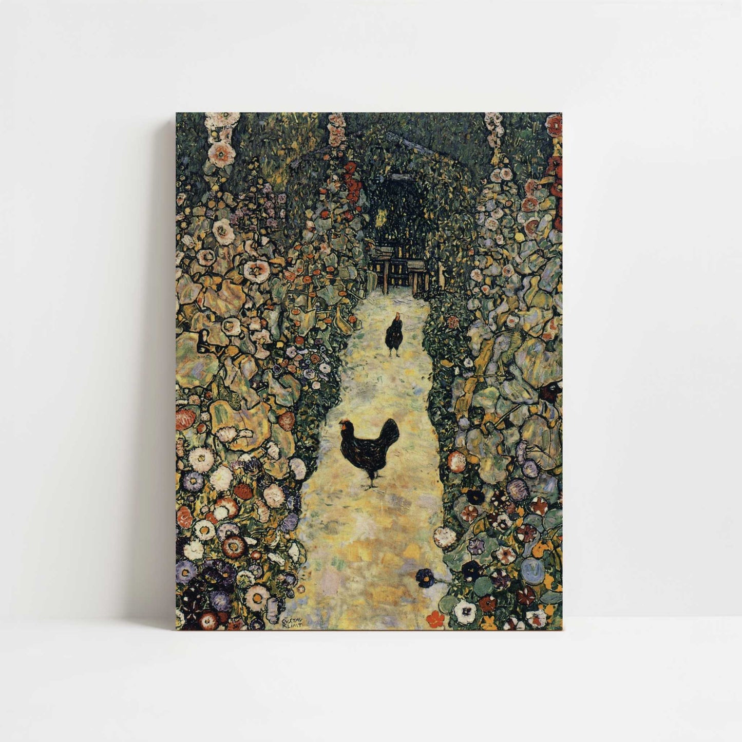 Garden Path with Chickens (1916) by Gustav Klimt – Art Print - Unframed art print