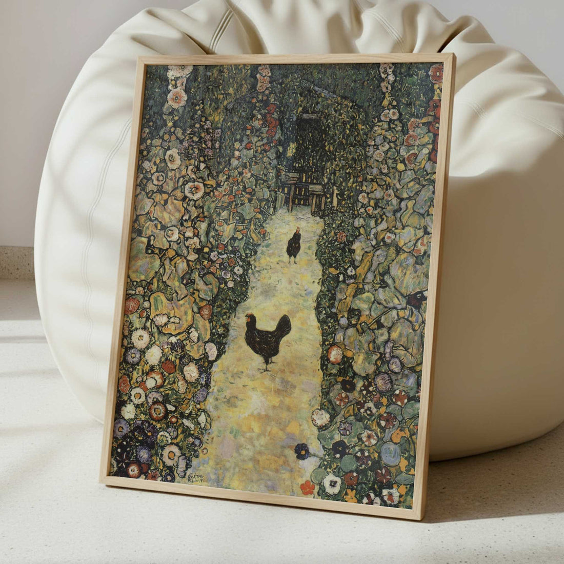 Garden Path with Chickens (1916) by Gustav Klimt – Art Print - Interior inspiration
