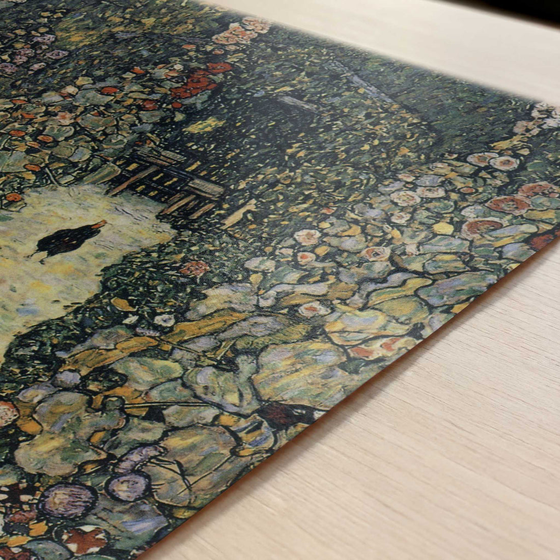 Garden Path with Chickens (1916) by Gustav Klimt – Art Print - Close-up detail of the art print
