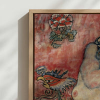 Framed Canvas - Close-up detail and texture of the framed canvas