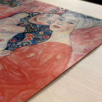 Girl-friends (1916-17) by Gustav Klimt – Art Print - Close-up detail of the art print