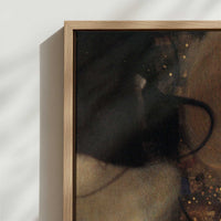 Framed Canvas - Close-up detail and texture of the framed canvas