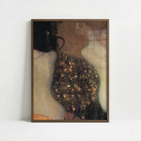 Goldfish (1901-2) by Gustav Klimt – Art Print - Art print in dark wood frame