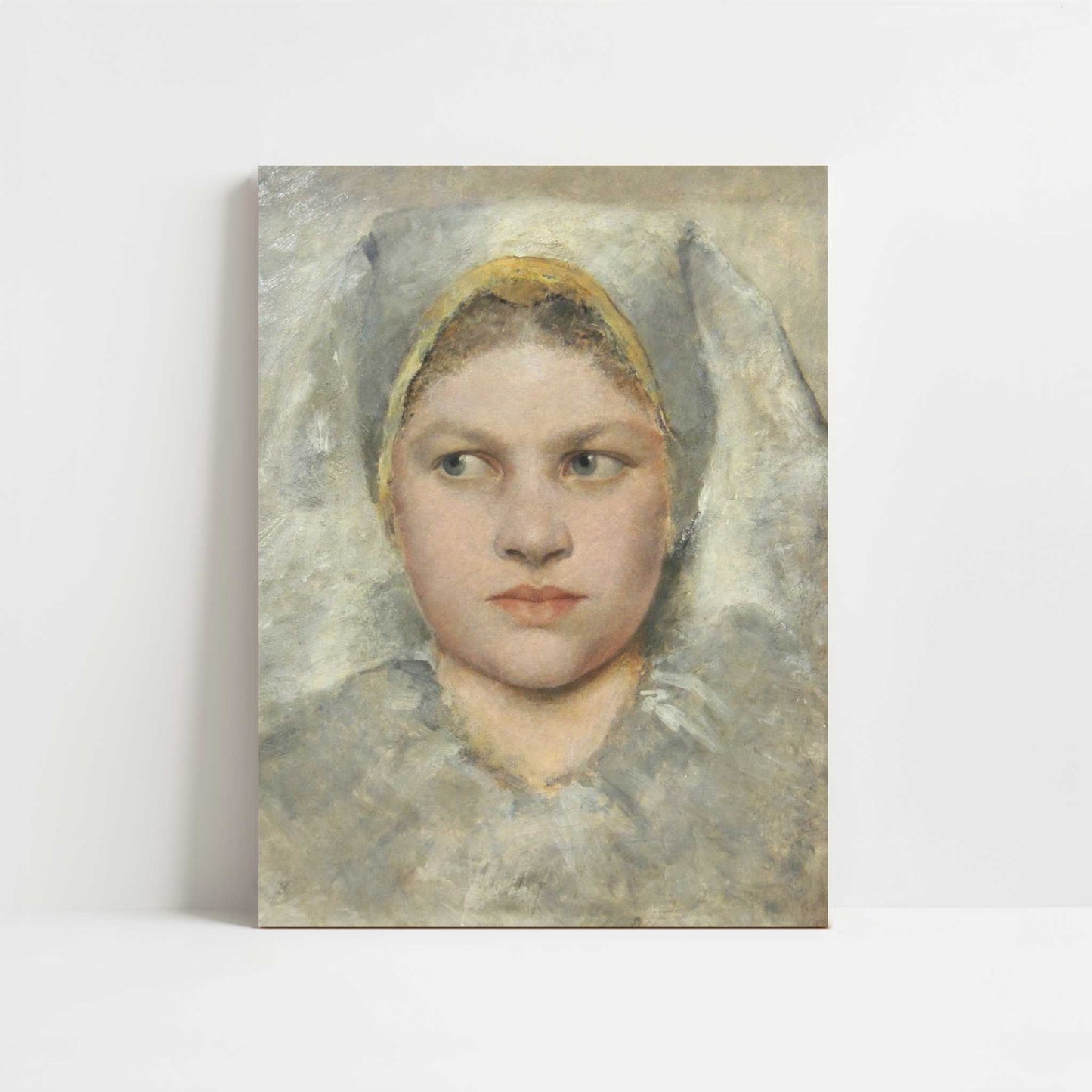 Head Study of a Girl (1890s) by Gustav Klimt – Art Print - Unframed art print