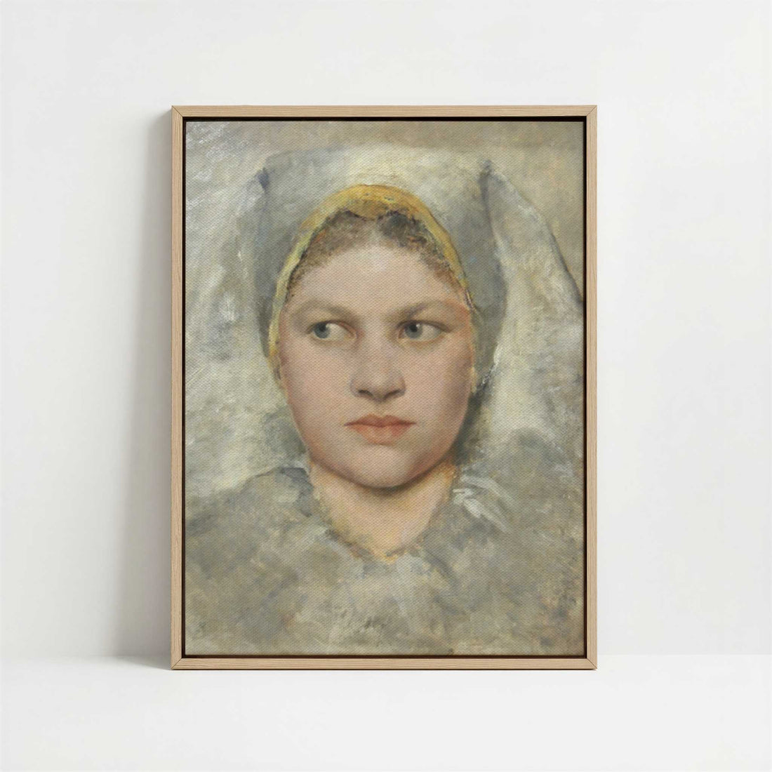 Framed Canvas - Framed canvas in oak color frame