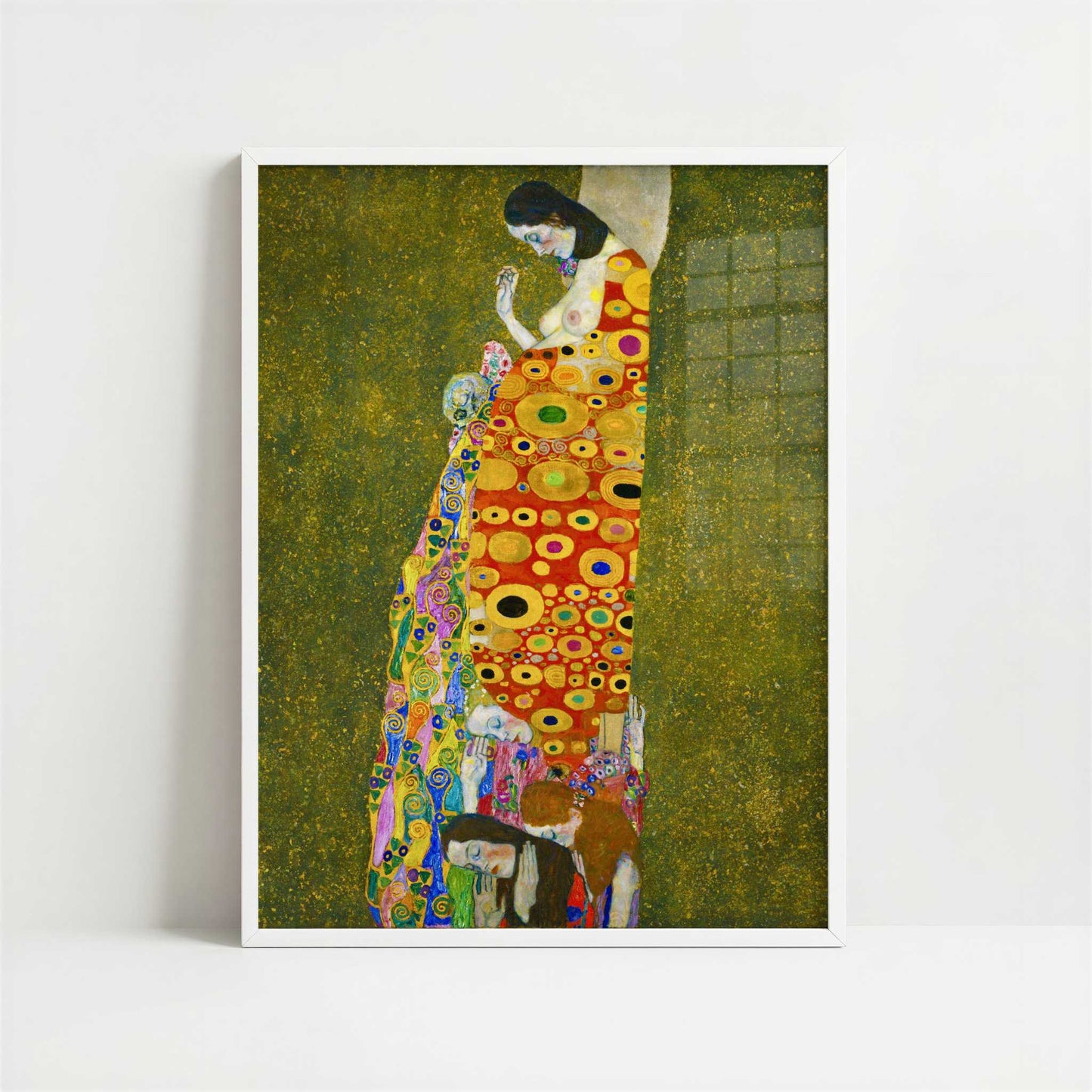 Hope II (1907-8) by Gustav Klimt – Art Print - Art print in white frame
