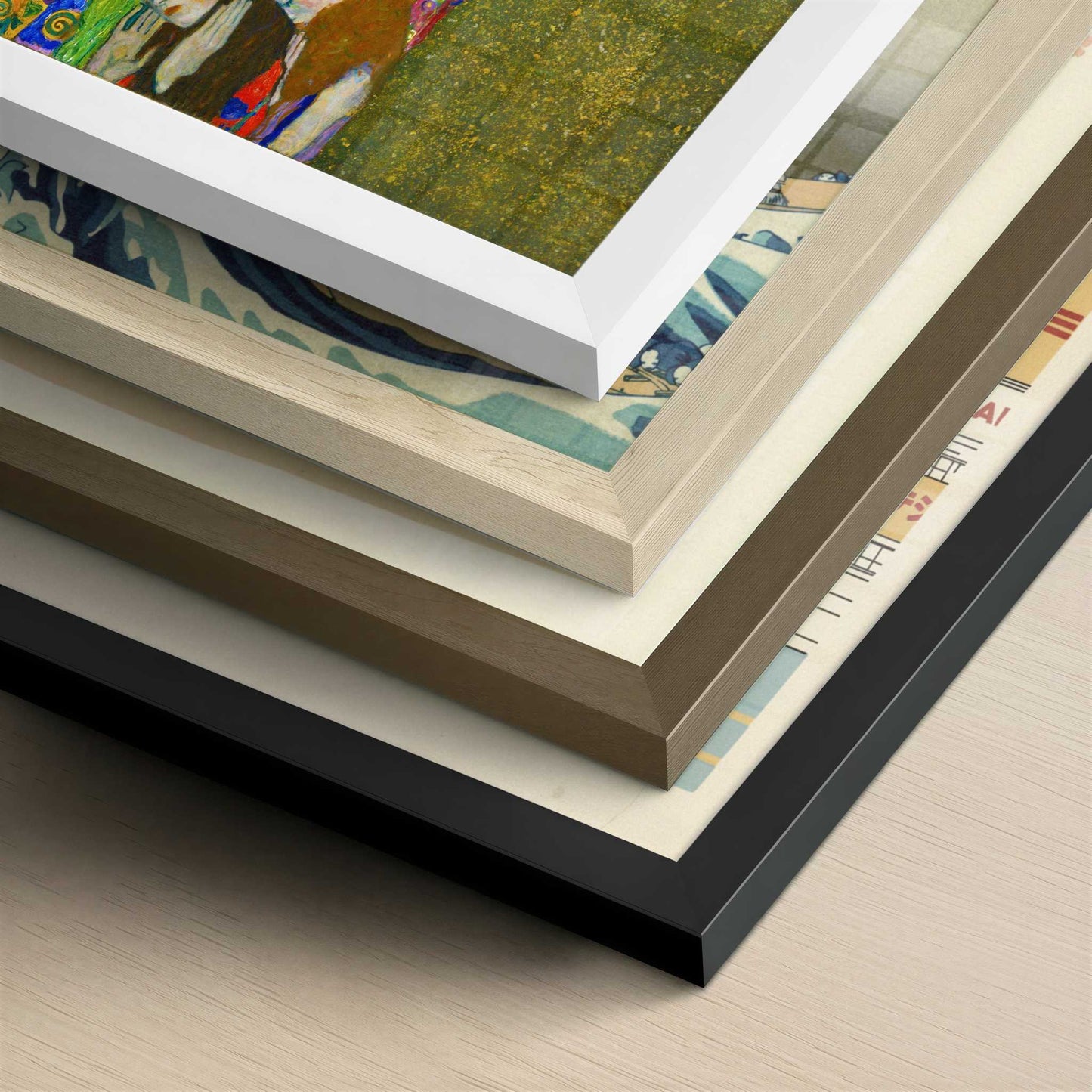 Hope II (1907-8) by Gustav Klimt – Art Print - Close-up detail of the different frames