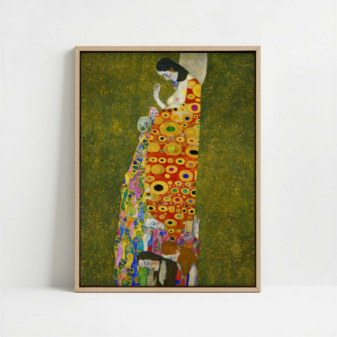 Framed Canvas - Framed canvas in oak color frame