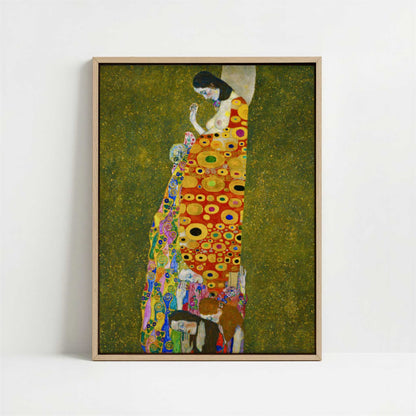 Framed Canvas - Framed canvas in oak color frame