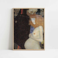 Hope I (1903) by Gustav Klimt – Art Print - Art print in oak frame