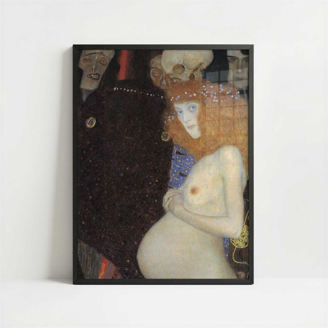 Hope I (1903) by Gustav Klimt – Art Print - Art print in black frame