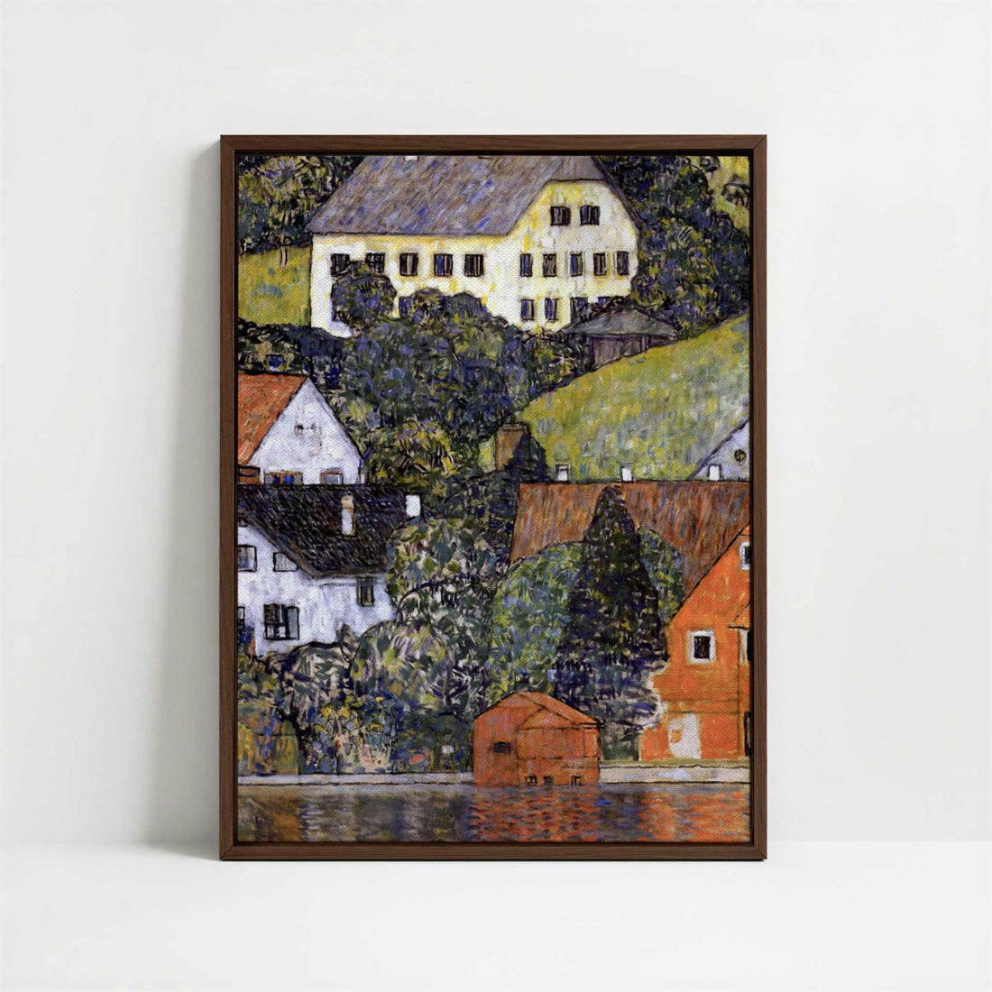 Framed Canvas - Framed canvas in dark wood color frame