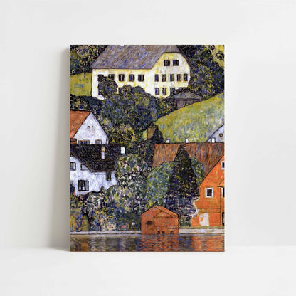 Houses in Unterach on Lake Atter (1916) by Gustav Klimt – Art Print - Unframed art print