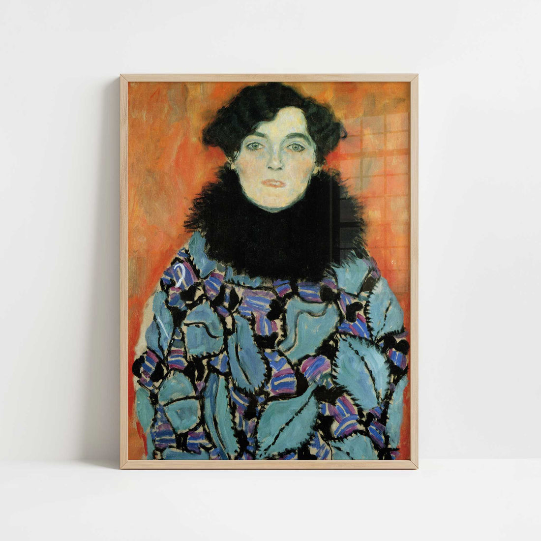 Johanna Staude (1917-18) by Gustav Klimt – Art Print - Art print in oak frame