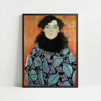Johanna Staude (1917-18) by Gustav Klimt – Art Print - Art print in black frame