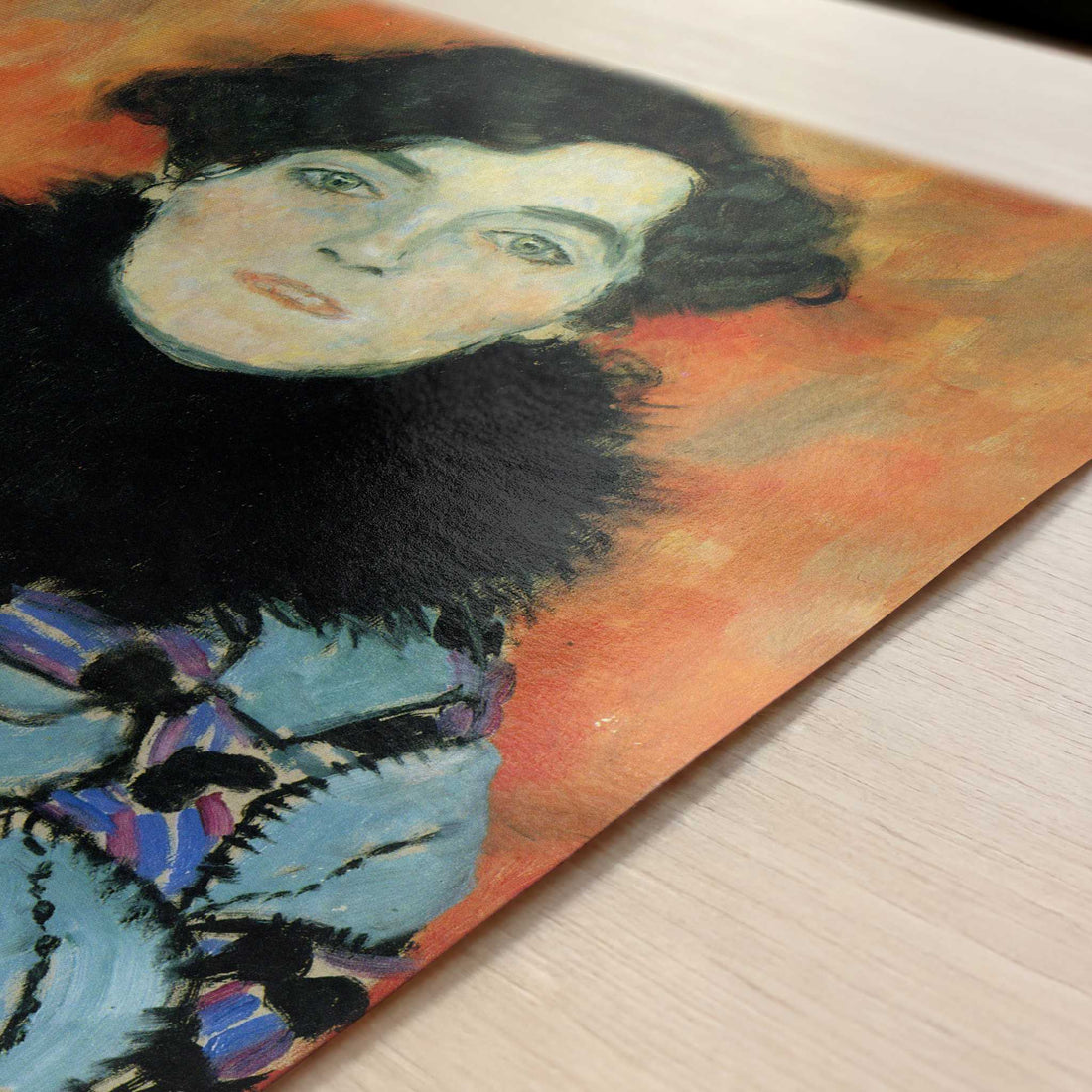 Johanna Staude (1917-18) by Gustav Klimt – Art Print - Close-up detail of the art print