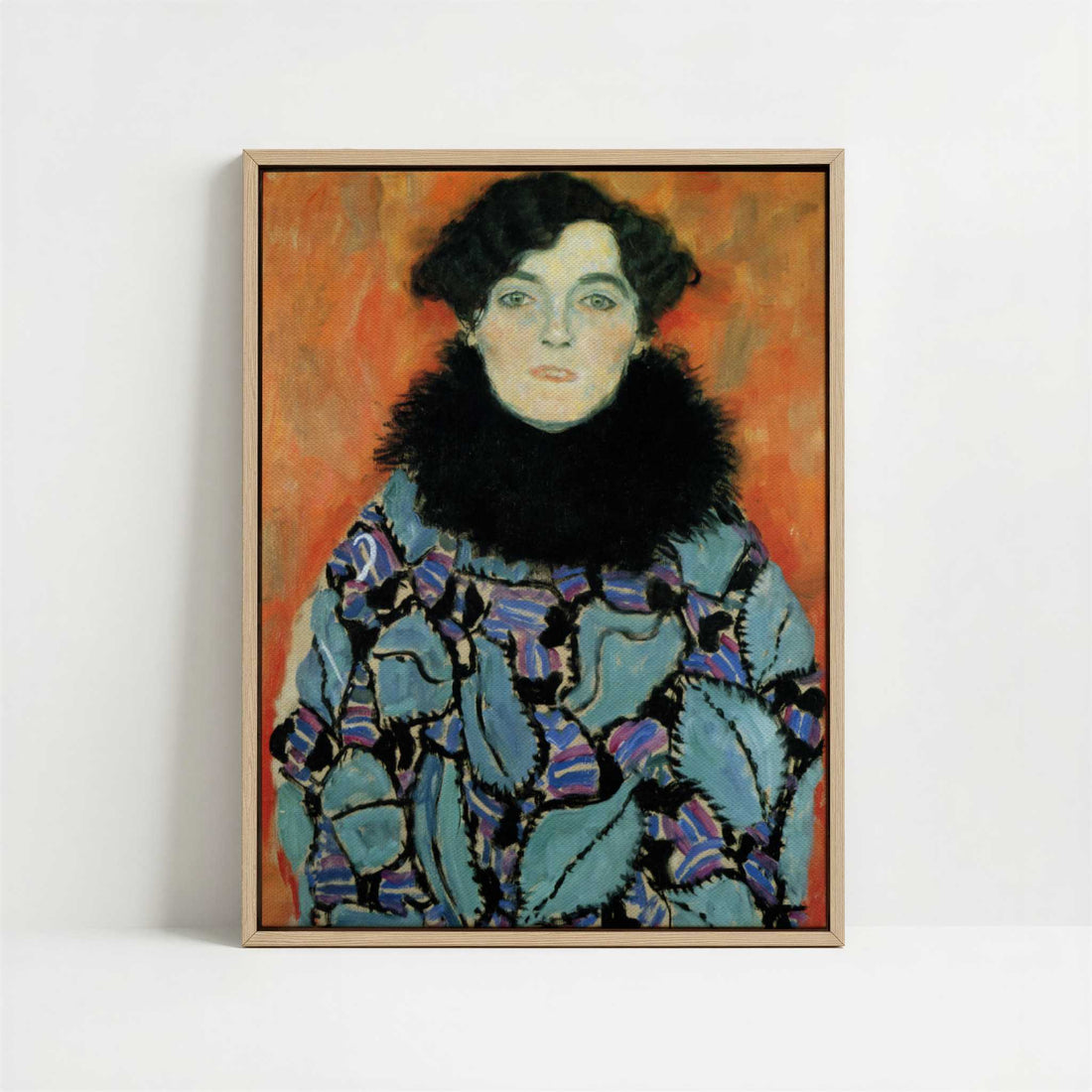 Framed Canvas - Framed canvas in oak color frame