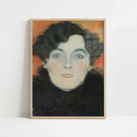 Johanna Staude (1917–18) by Gustav Klimt – Art Print - Art print in oak frame