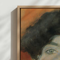Framed Canvas - Close-up detail and texture of the framed canvas